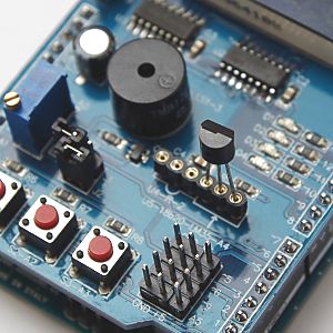Arduino and LM35 temperature sensor.