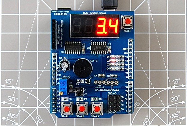 Arduino metronome using multi-function shield.