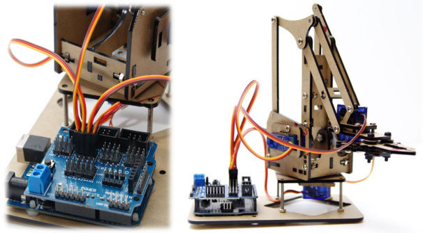 Robot arm control using Arduino, Python and Robo-Tx.